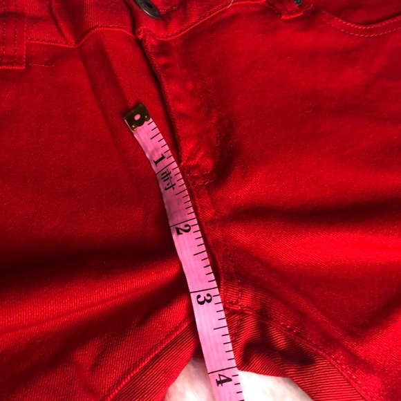 New Miss Kitty couture Red Capri Jeans Size 11 - Picture 10 of 11